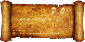 Polevka Orsolya névjegykártya